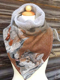 Women's Wolf Print Casual Wrap Scarf