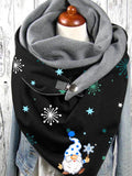 Casual Christmas Snowflake Pattern Scarves and Shawls