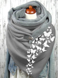 Women's Butterfly Print Casual Scarf and Shawl