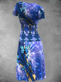 Women's Butterfly Art Design Panel Dress