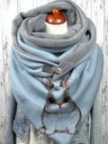 Ladies Rabbit Print Cozy Warm Scarf