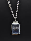 Dandelion Necklace Real Flower Dried Flower Necklace Crystal Glass Pendant