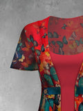 Women's Butterfly Art Through Yarn Two Piece Suit Top