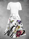 Women's Butterfly Print Two-Piece Dress