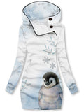 Women's Winter Snowflake Penguin Casual Sweatshirt