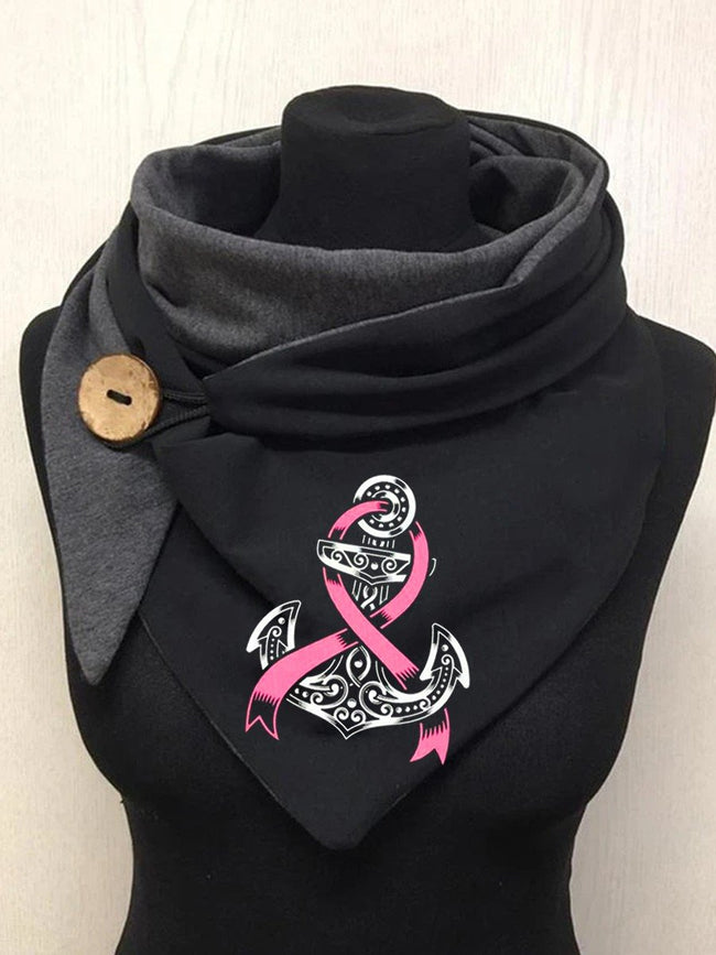 Casual Anchor Cotton Scarf