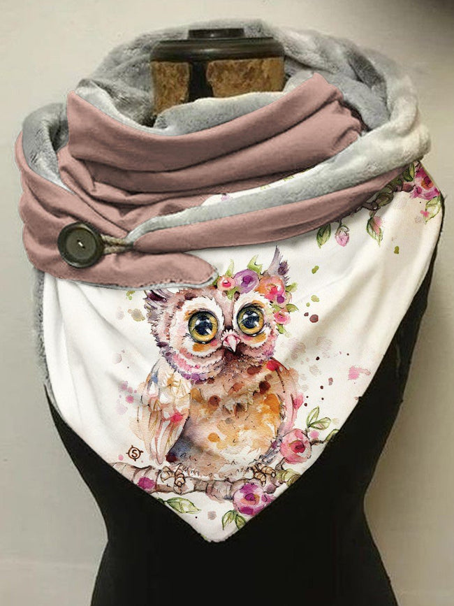 Women's Art Owl Casual Scarf