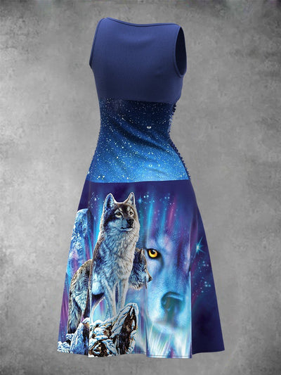 Women's Wolf Casual Maxi Dress