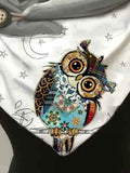 Women's Owl Art Casual Wrap Scarf