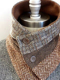 Vintage Check Fleece Thickened Scarf