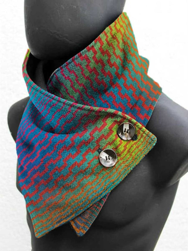 Gradient Print Warm Scarf