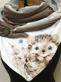 Hedgehog Art Casual Scarf