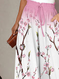 Floral  Artistic Wide Leg Pants