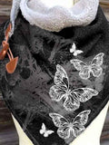 Women's Vintage Butterflies Print Casual Wrap Scarf