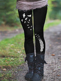 Women's Feather Print Casual Leggings