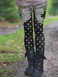 Women's Bow Polka Dot Print Casual Leggings