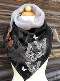 Women's Vintage Butterflies Print Casual Wrap Scarf