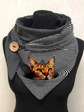 Cute Cat Art Pattern Scarf Scarves