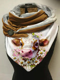 Cute Cattle Casual Print Scarf