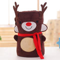 Christmas Gifts Sofa Blanket Office Break Flannel Warmth Santa Claus Elk Portable Blanket