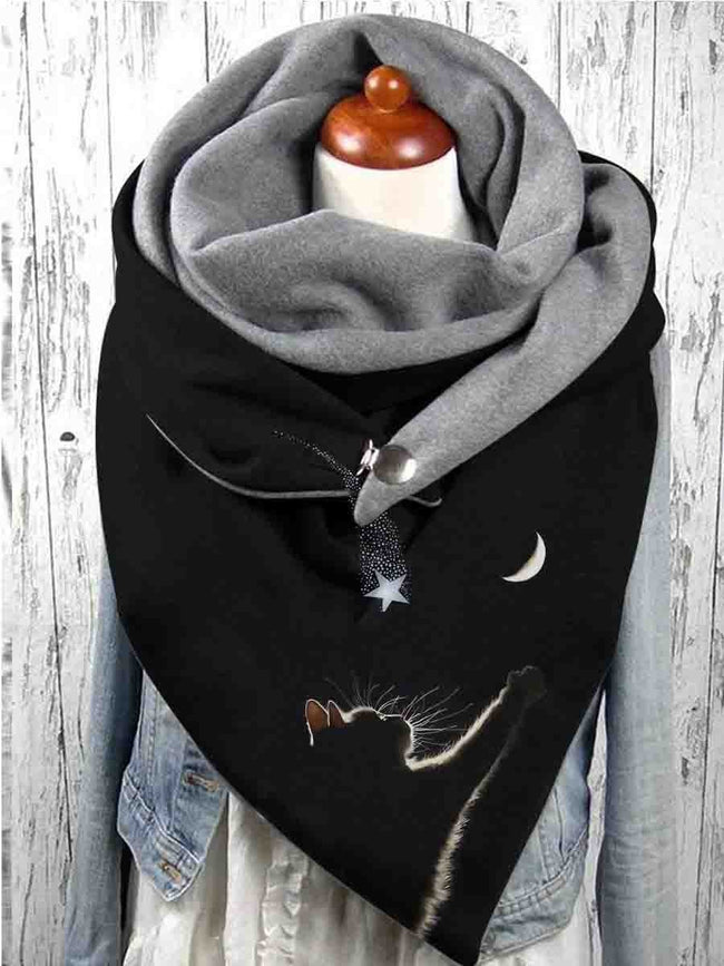 Women's Cute Cat Casual Scarf