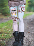 Women's Owl Print Casual Leggings