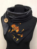 Women's Abstract Art Floral Fleece Casual Scarf