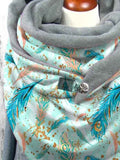 Women's Feather Print Casual Wrap Scarf