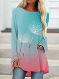 Women's Gradient Dandelion Casual Top