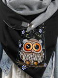 Owl Print Casual Scarf and Shawl