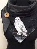 Owl Print Casual Scarf and Shawl