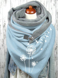 Women's Dandelion Butterfly Print Casual Scarf and Shawl