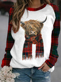 Women's West Highland Cattle Print Sweatshirt