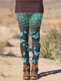 Women's Casual Butterfly Print Leggings