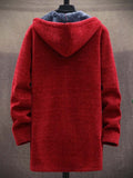 Men's Plush Thick Sweater Loose Knitted Sweater Long-Sleeved Sweater Coat Cardigan