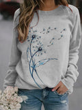 Women's Vintage Dandelion Pattern Casual Sweatshirt