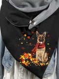 Women's Cute Pet Dog German Shepherd Casual Windproof Shawl Scarf