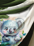 Cute Koala Casual Print Scarf