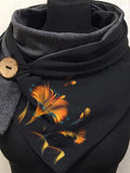 Women's Abstract Art Floral Fleece Casual Scarf