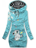 Women's Winter Owl Art Print Casual Sweatshirt