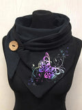 Glowing Butterfly Casual Print Scarf