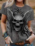 Punk Skull Art Casual T-Shirt