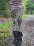 Women's Wolf Mandala Art Casual Leggings