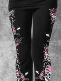 Women's Vintage Skull Butterflies Art Printed Pants