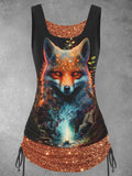 Women's Fox Art Design Tank Top