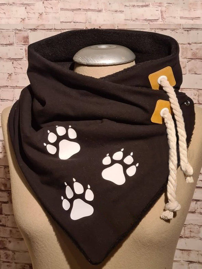 Casual cat paw print scarf and shawl