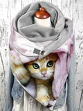 Winter Cute 3D Cat Warm Scarf