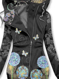 Women's Flower Dandelion Art Print Sweatjacke