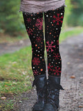 Women's Winter Snowflake Print Thermal Leggings