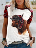 Women's Highland Cattle Print T-shirt